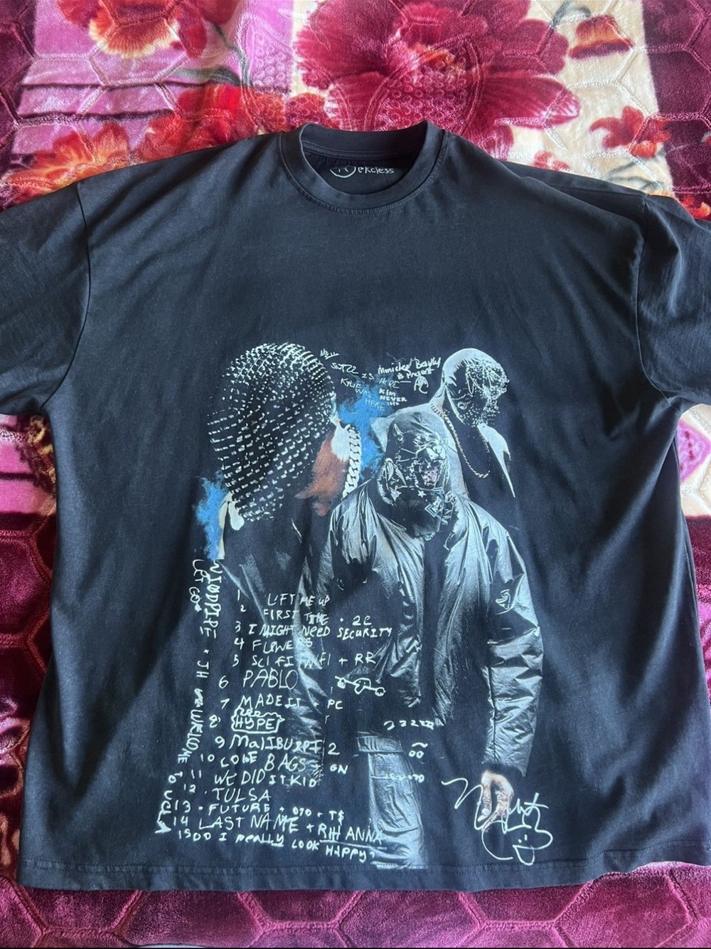 Rekcless “Kayne Masked” Black Tee Size XL